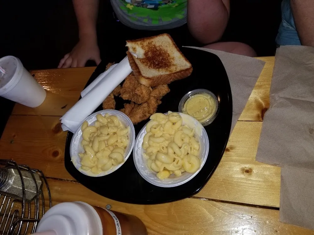 Chicken Fingers with Macaroni and Cheese